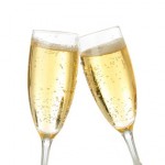 celebration toast with champagne